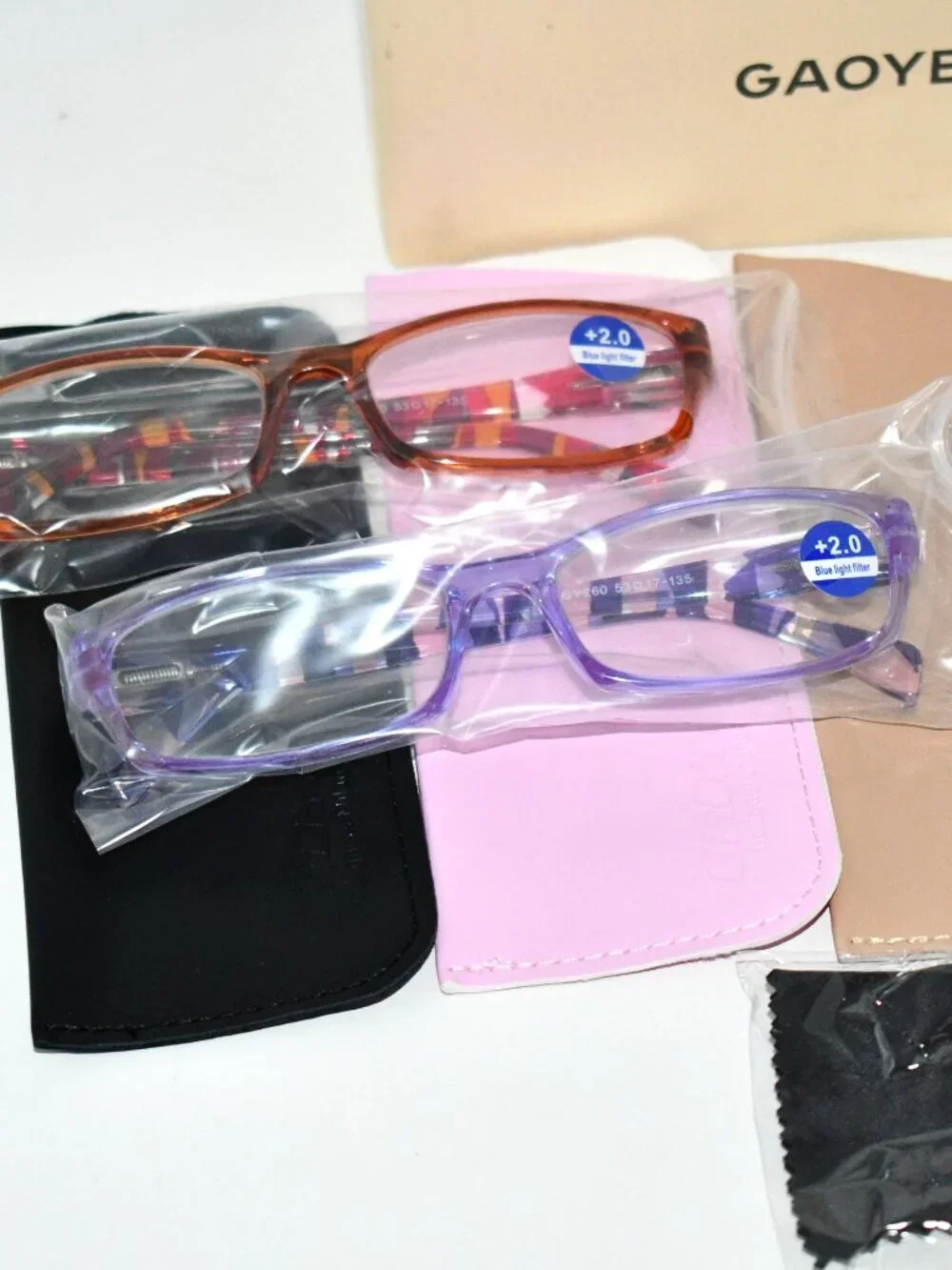 GAOYE 6 Pack Reading Glasses +2.00 Blue Light Filter Colorful Readers Women New
